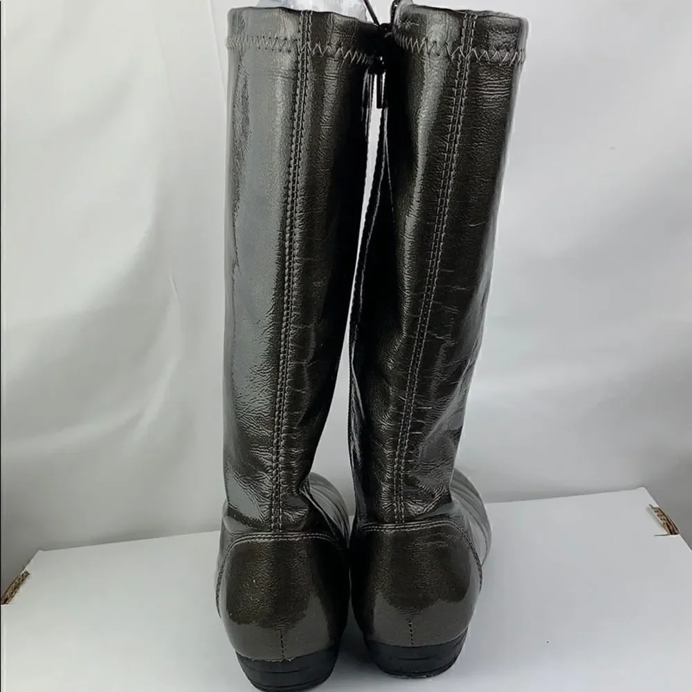 Kenneth Cole Graphite Paten Book-a-licious boots